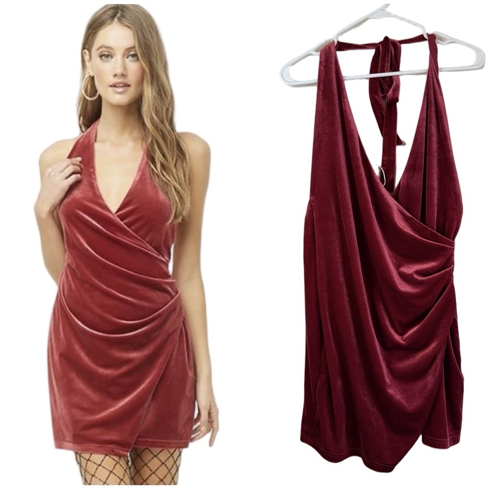 COTTON CANDY LA Velour Halter Dress